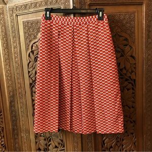 NWT The Limited orange fox skirt A-line